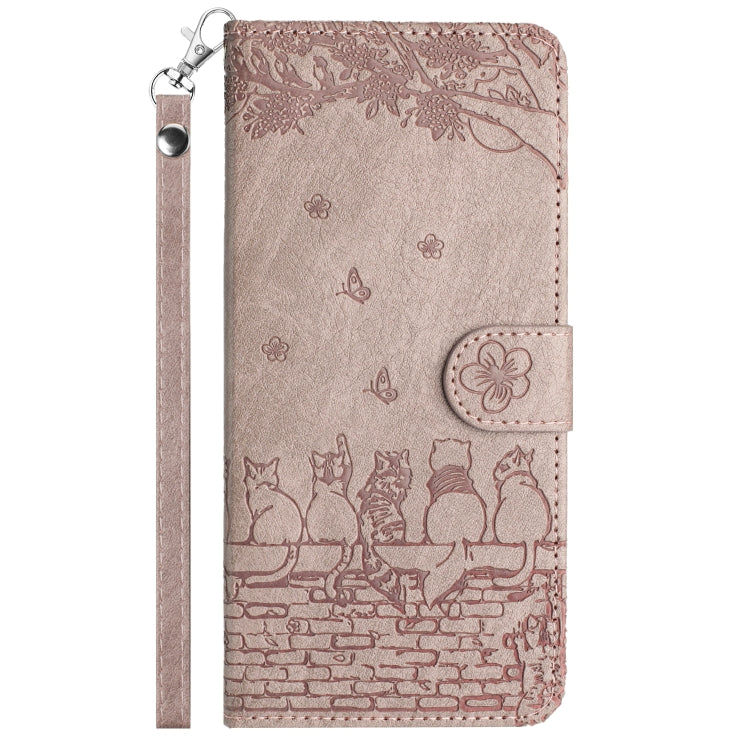 For Xiaomi Poco X4 Pro 5G Cat Embossing Pattern Leather Phone Case with Lanyard(Grey) - free shipping - PMC TechLife - Order now!