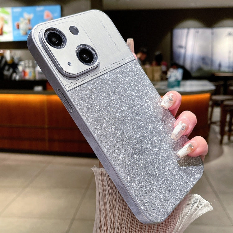 For iPhone 14 Metallic Glitter Powder Shockproof Phone Case(Grey) - free shipping - PMC TechLife - Order now!