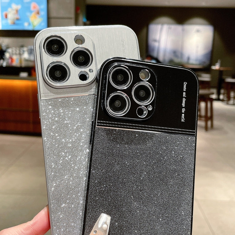 For iPhone 14 Metallic Glitter Powder Shockproof Phone Case(Grey) - free shipping - PMC TechLife - Order now!