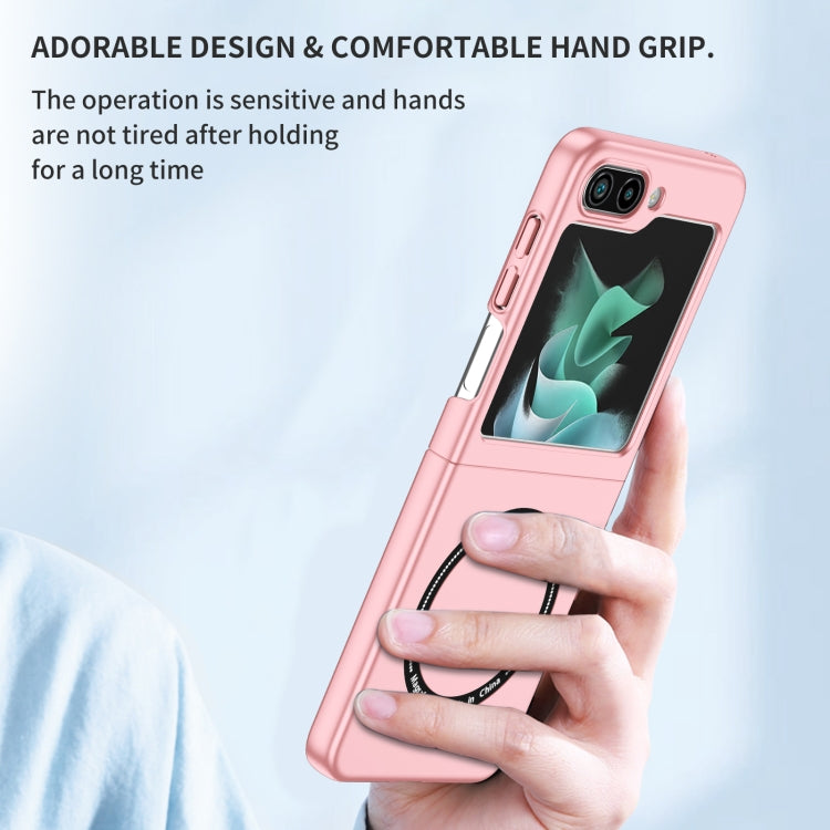 For Samsung Galaxy Z Flip5 5G Magsafe Magnetic Folding PC Phone Case(Pink) - Galaxy Z Flip5 Cases by PMC Jewellery | Online Shopping South Africa | PMC Jewellery