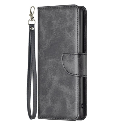 For iPhone 15 Pro Lambskin Texture Pure Color Flip Leather Phone Case(Black) - iPhone 15 Pro Cases by PMC Jewellery | Online Shopping South Africa | PMC Jewellery