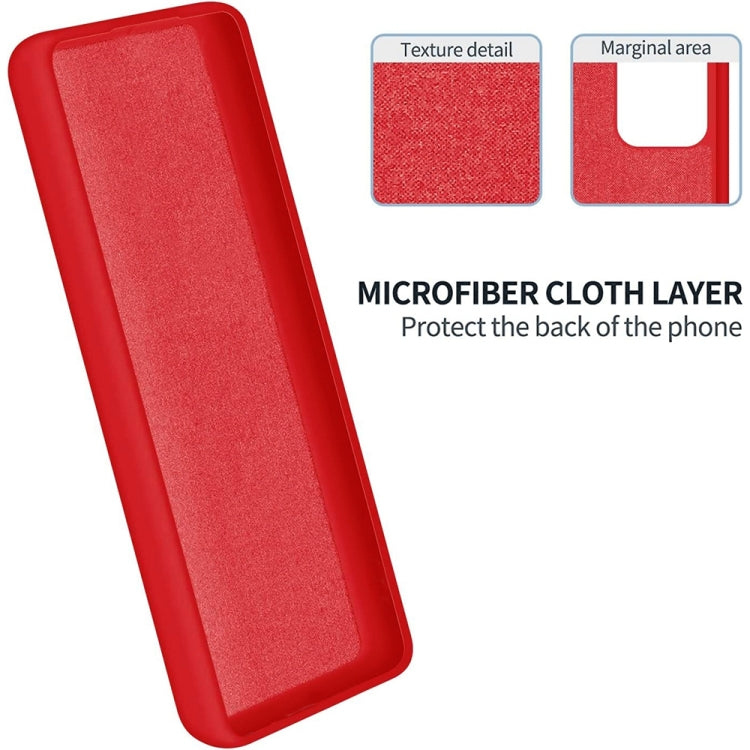 For Hisense Infinity H50S 5G Pure Color Liquid Silicone Shockproof Phone Case(Red) - More Brand by PMC TechLife | Online Shopping South Africa | PMC TechLife | Buy Now Pay Later Mobicred