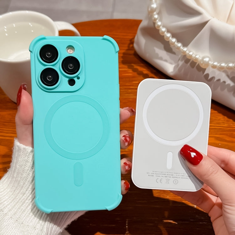 For iPhone 13 Pro Max Four Corner Shockproof Skin Feel MagSafe Magnetic Phone Case(White) - free shipping - PMC TechLife - Order now!