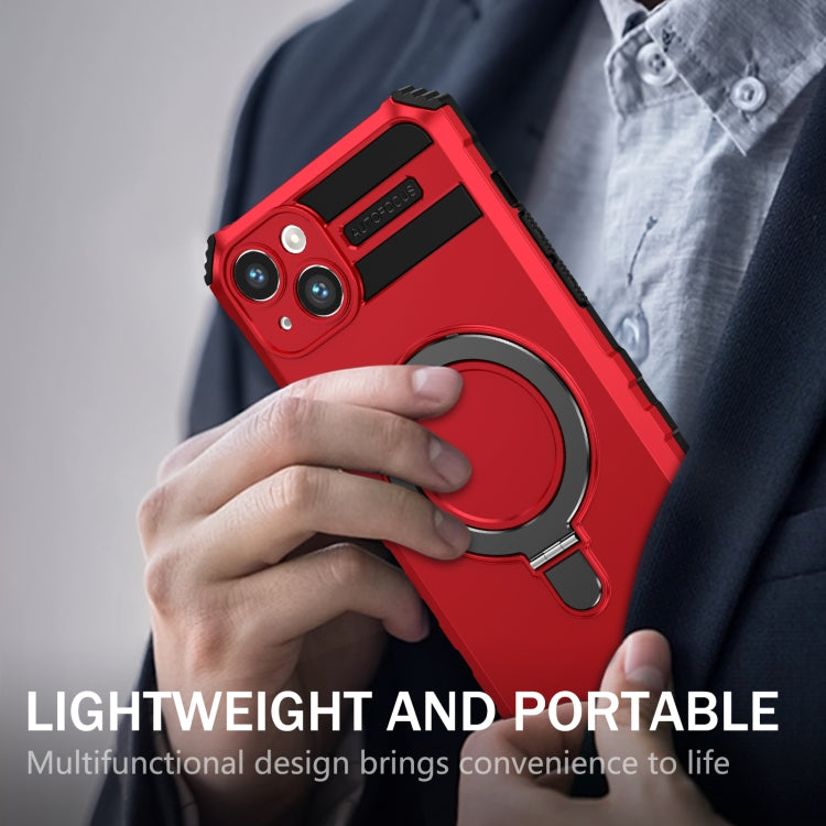For iPhone 14 Plus MagSafe Magnetic Holder Phone Case(Red) - free shipping - PMC TechLife - Order now!