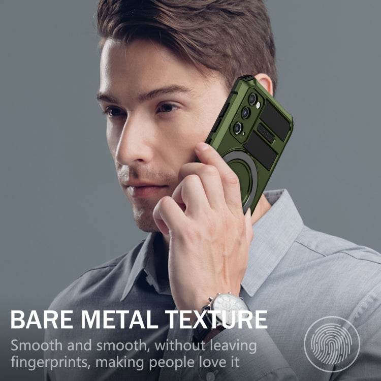 For Samsung Galaxy S20 FE MagSafe Magnetic Holder Phone Case(Green) - Galaxy S20 FE Cases by PMC TechLife | Online Shopping South Africa | PMC TechLife | Buy Now Pay Later Mobicred