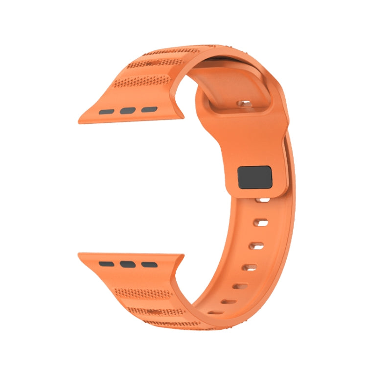 For Apple Watch Ultra 49mm Dot Texture Fluororubber Watch Band(Orange) - Watch Bands by PMC TechLife | Online Shopping South Africa | PMC TechLife
