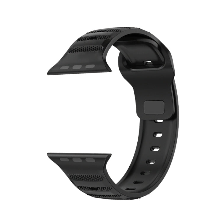 For Apple Watch Ultra 49mm Dot Texture Fluororubber Watch Band(Black) - Watch Bands by PMC TechLife | Online Shopping South Africa | PMC TechLife
