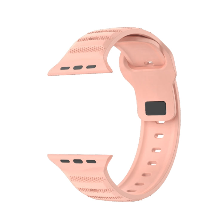 For Apple Watch 8 41mm Dot Texture Fluororubber Watch Band(Nebula Pink) - Watch Bands by PMC TechLife | Online Shopping South Africa | PMC TechLife