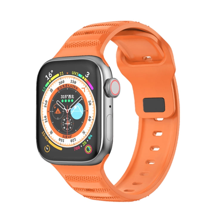 For Apple Watch SE 2022 40mm Dot Texture Fluororubber Watch Band(Orange) - Watch Bands by PMC TechLife | Online Shopping South Africa | PMC TechLife