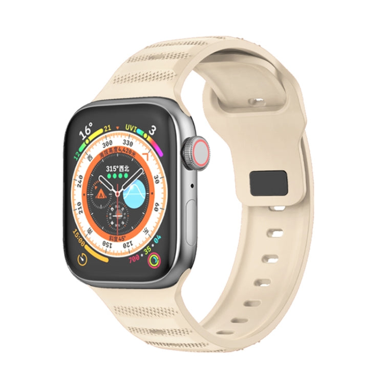 For Apple Watch SE 2022 40mm Dot Texture Fluororubber Watch Band(Starlight) - Watch Bands by PMC TechLife | Online Shopping South Africa | PMC TechLife