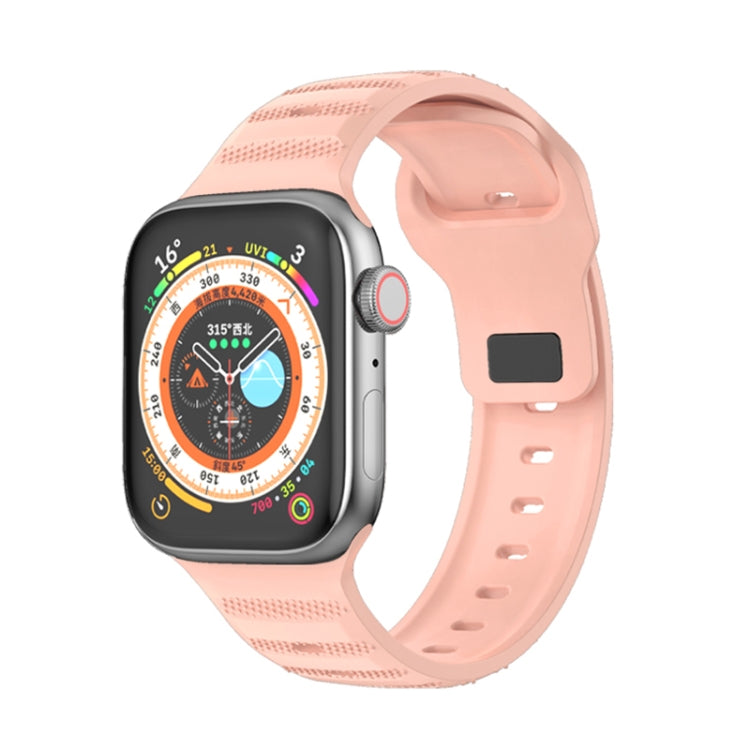 For Apple Watch 6 40mm Dot Texture Fluororubber Watch Band(Nebula Pink) - Watch Bands by PMC TechLife | Online Shopping South Africa | PMC TechLife