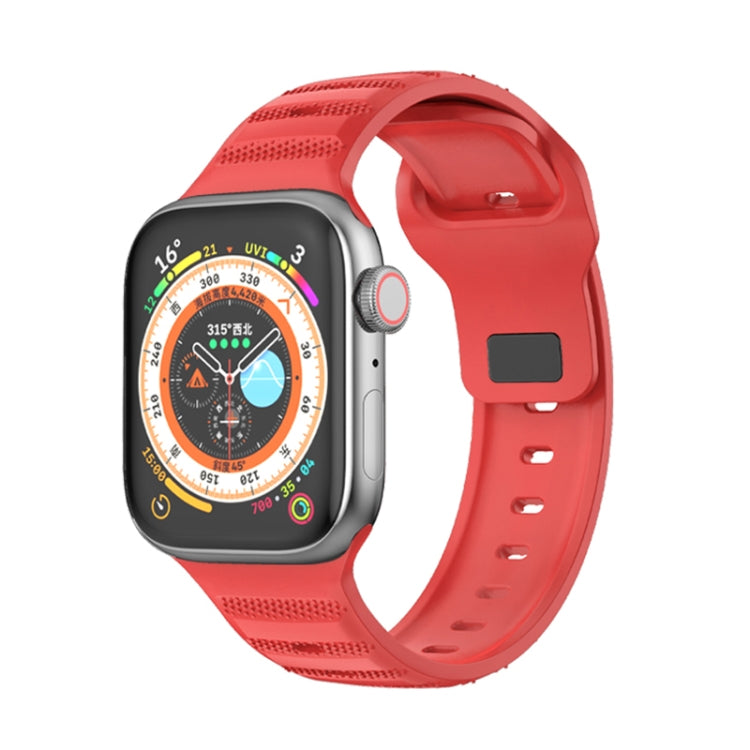 For Apple Watch 2 38mm Dot Texture Fluororubber Watch Band(Red) - Watch Bands by PMC TechLife | Online Shopping South Africa | PMC TechLife