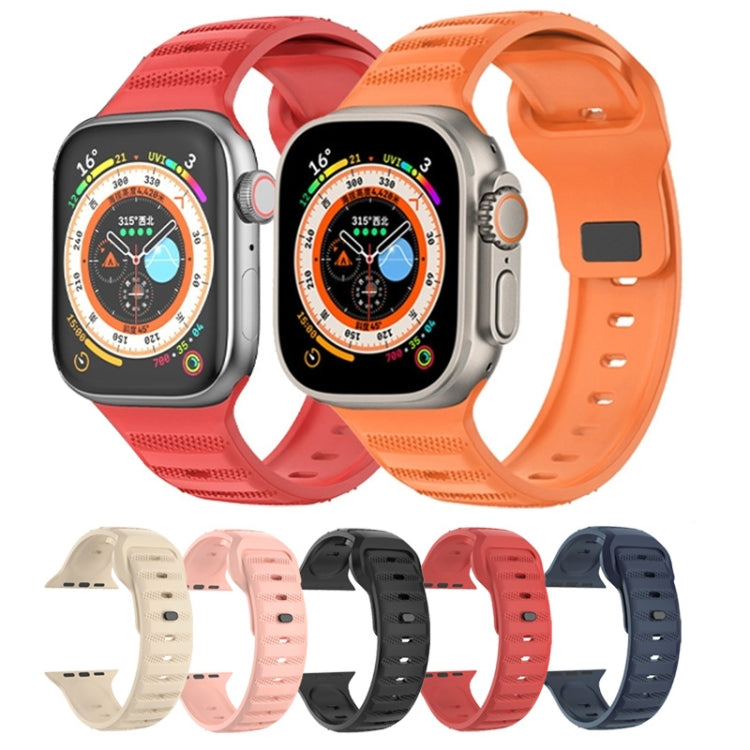For Apple Watch 6 40mm Dot Texture Fluororubber Watch Band(Nebula Pink) - Watch Bands by PMC TechLife | Online Shopping South Africa | PMC TechLife