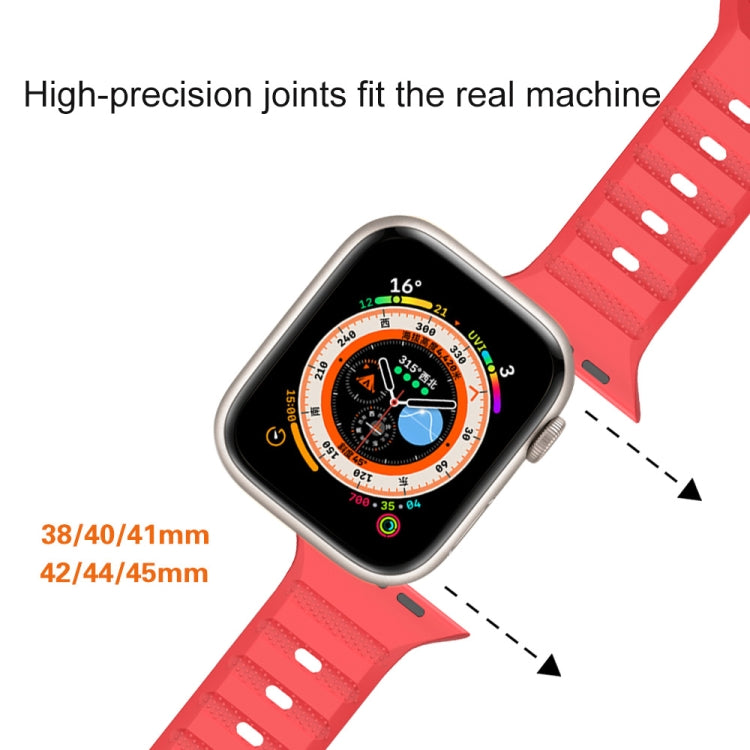 For Apple Watch Ultra 49mm Dot Texture Fluororubber Watch Band(Black) - Watch Bands by PMC TechLife | Online Shopping South Africa | PMC TechLife