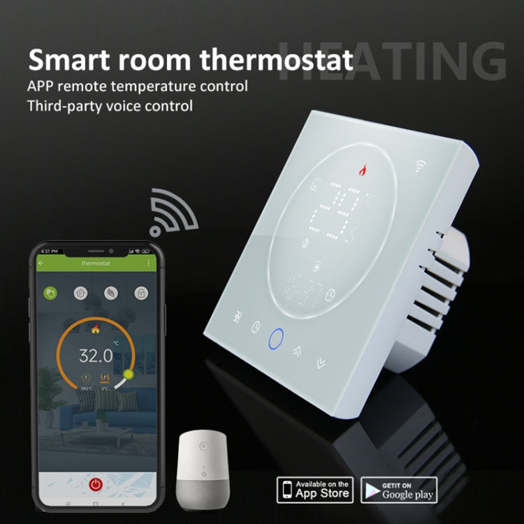 BHT-008GALW 95-240V AC 5A Smart Home Water Heating LED Thermostat With WiFi(Black) - Thermostat & Thermometer by PMC Jewellery | Online Shopping South Africa | PMC Jewellery