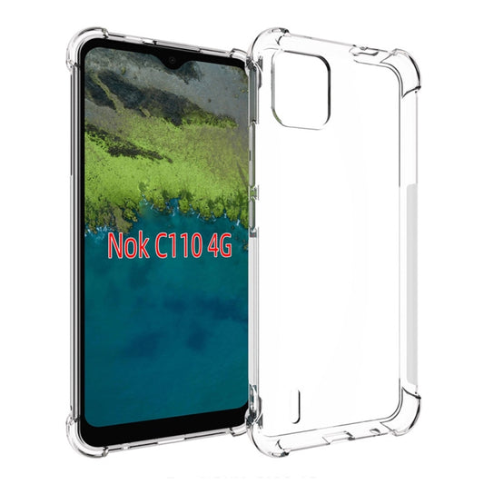 For Nokia C110 4G Shockproof Non-slip Thickening TPU Phone Case(Transparent) - Nokia Cases by PMC Jewellery | Online Shopping South Africa | PMC Jewellery