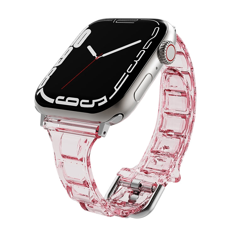 For Apple Watch 3 38mm Cube Airbag Clear TPU Watch Band(Red) - Watch Bands by PMC TechLife | Online Shopping South Africa | PMC TechLife