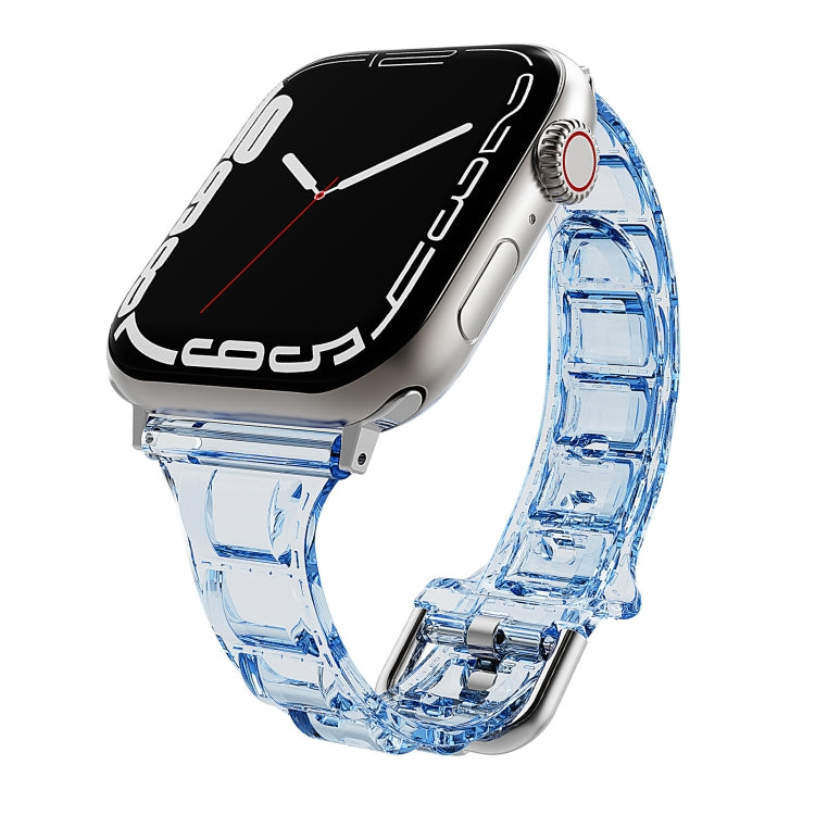 For Apple Watch 2 38mm Cube Airbag Clear TPU Watch Band(Blue) - Watch Bands by PMC TechLife | Online Shopping South Africa | PMC TechLife