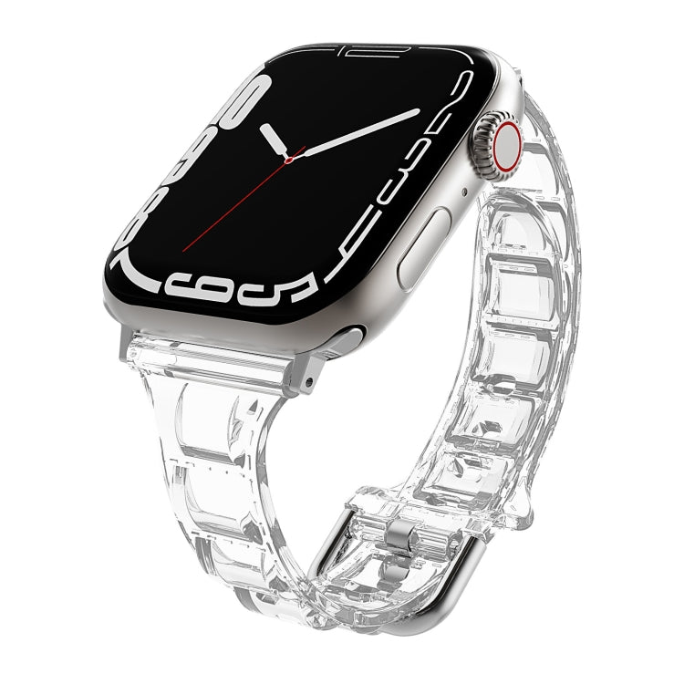 For Apple Watch 9 41mm Cube Airbag Clear TPU Watch Band(Transparent) - free shipping - PMC TechLife - Order now!