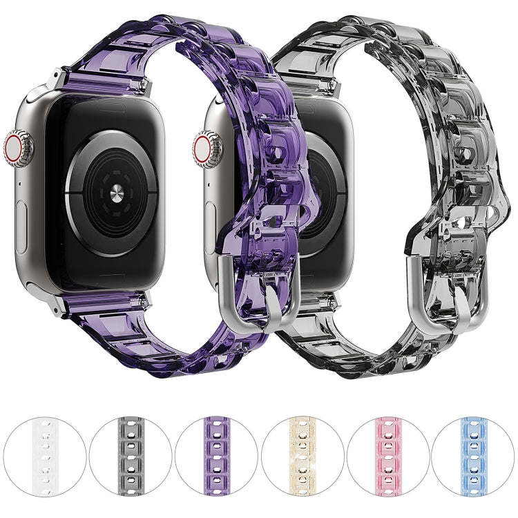 For Apple Watch 5 44mm Cube Airbag Clear TPU Watch Band(Blue) - Watch Bands by PMC TechLife | Online Shopping South Africa | PMC TechLife