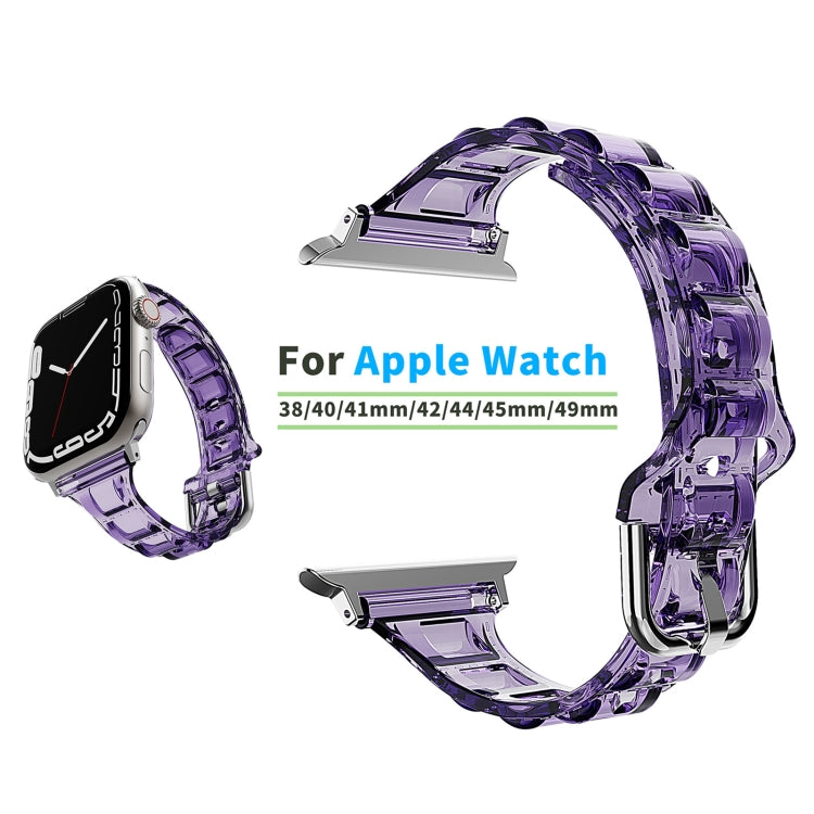 For Apple Watch 4 44mm Cube Airbag Clear TPU Watch Band(Red) - Watch Bands by PMC TechLife | Online Shopping South Africa | PMC TechLife