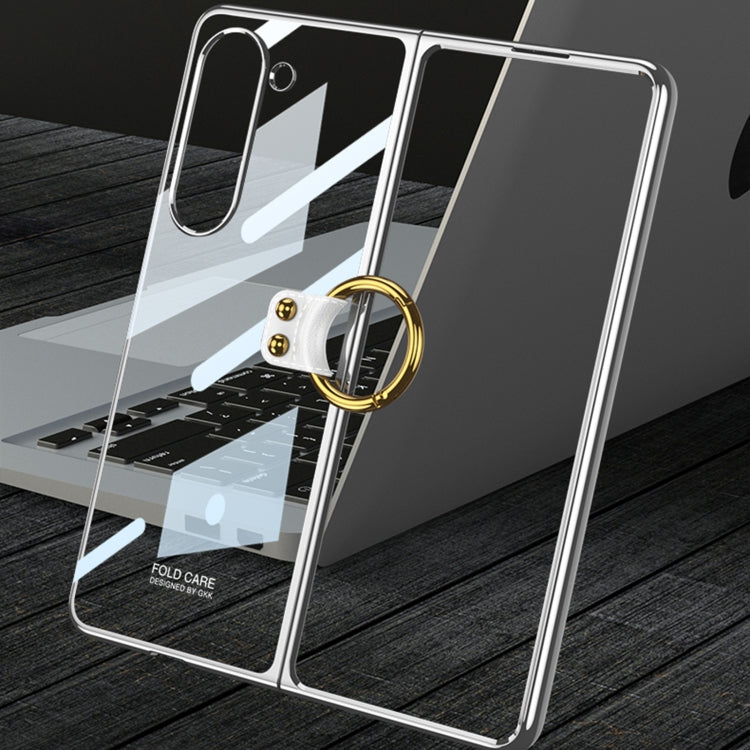 For Samsung Galaxy Z Fold5 GKK Electroplating Phone Case with Ring(Black) - free shipping - PMC TechLife - Order now!