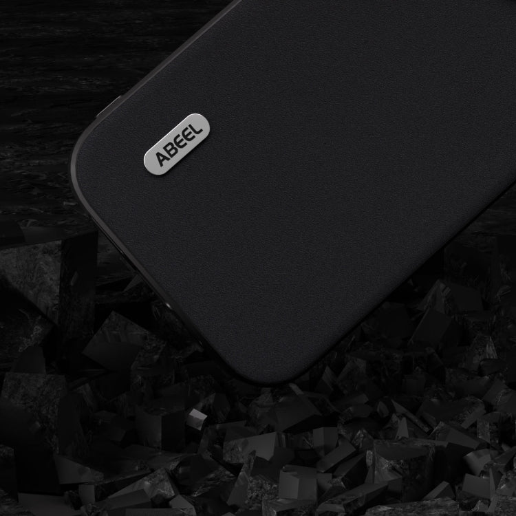 For iPhone 14 Pro ABEEL Genuine Leather Silky Soft Black Edge Phone Case(Black) - free shipping - PMC TechLife - Order now!