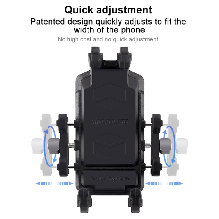 MOTOSLG Crab Motorcycle Phone Clamp Bracket U-Type Headbar Mount(Black) - free shipping - PMC TechLife - Order now!