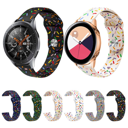 For Garmin Venu / SQ / SQ2 / Venu 2 Plus 20mm Sports Rainbow Dots Silicone Watch Band(Apricot) - Watch Bands by PMC Jewellery | Online Shopping South Africa | PMC Jewellery