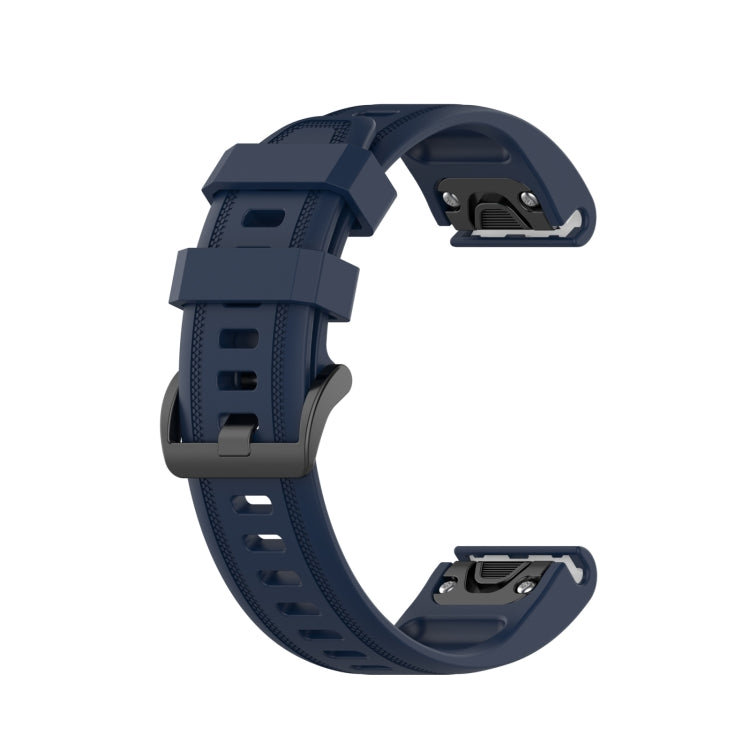 Compatible with Garmin Fenix 7S Pro 42mm Pure Color Silicone Watch Band(Blue) - Watch Bands by PMC TechLife | Online Shopping South Africa | PMC TechLife | Buy Now Pay Later Mobicred