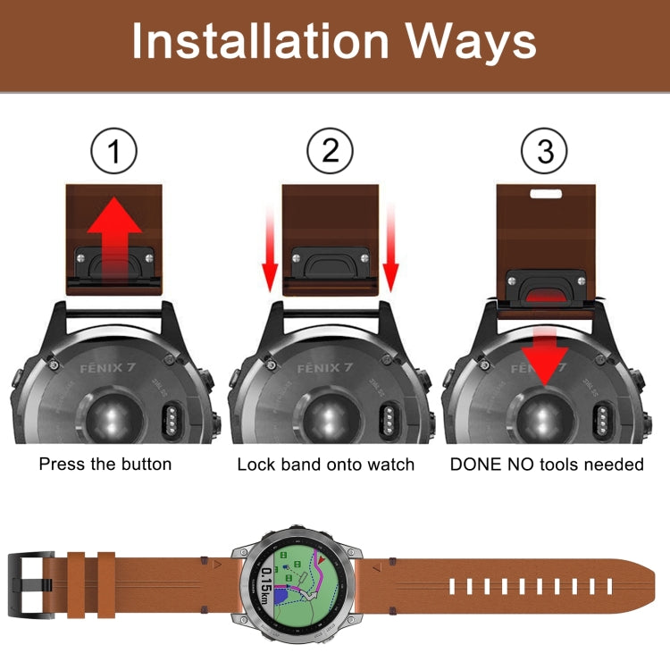 Compatible with Garmin Epix Pro 42mm Leather Steel Buckle Watch Band(Black) - free shipping - PMC TechLife - Order now!