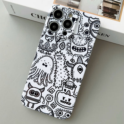 For iPhone 14 Pro Painted Pattern Precise Hole PC Phone Case(Bottle Monster) - iPhone 14 Pro Cases by PMC Jewellery | Online Shopping South Africa | PMC Jewellery