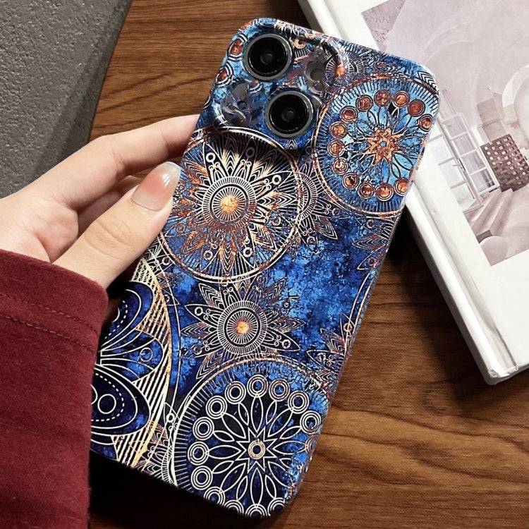 For iPhone 13 Painted Pattern Precise Hole PC Phone Case(Abstract Flower) - iPhone 13 Cases by PMC Jewellery | Online Shopping South Africa | PMC Jewellery