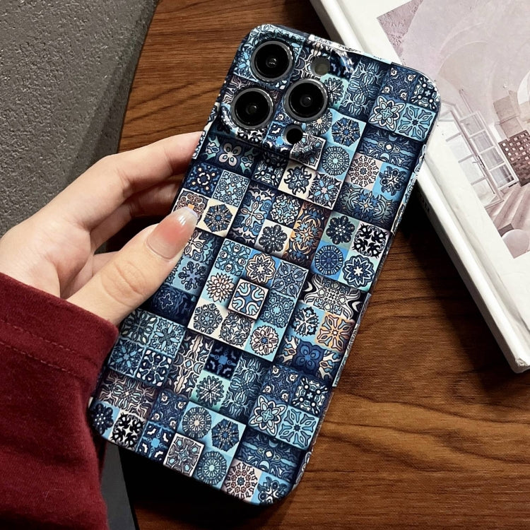 For iPhone 11 Pro Painted Pattern Precise Hole PC Phone Case(Green Plaid) - iPhone 11 Pro Cases by PMC TechLife | Online Shopping South Africa | PMC TechLife