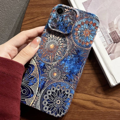 For iPhone XR Painted Pattern Precise Hole PC Phone Case(Abstract Flower) - More iPhone Cases by PMC Jewellery | Online Shopping South Africa | PMC Jewellery