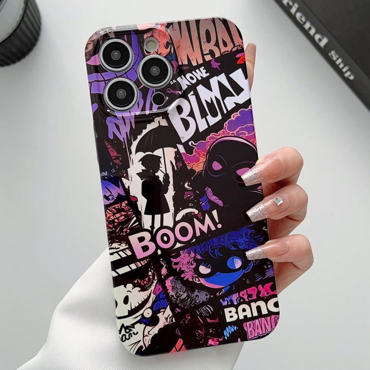 For iPhone 15 Pro Max Painted Pattern Precise Hole PC Phone Case(Comics Umbrella Boy) - iPhone 15 Pro Max Cases by PMC TechLife | Online Shopping South Africa | PMC TechLife