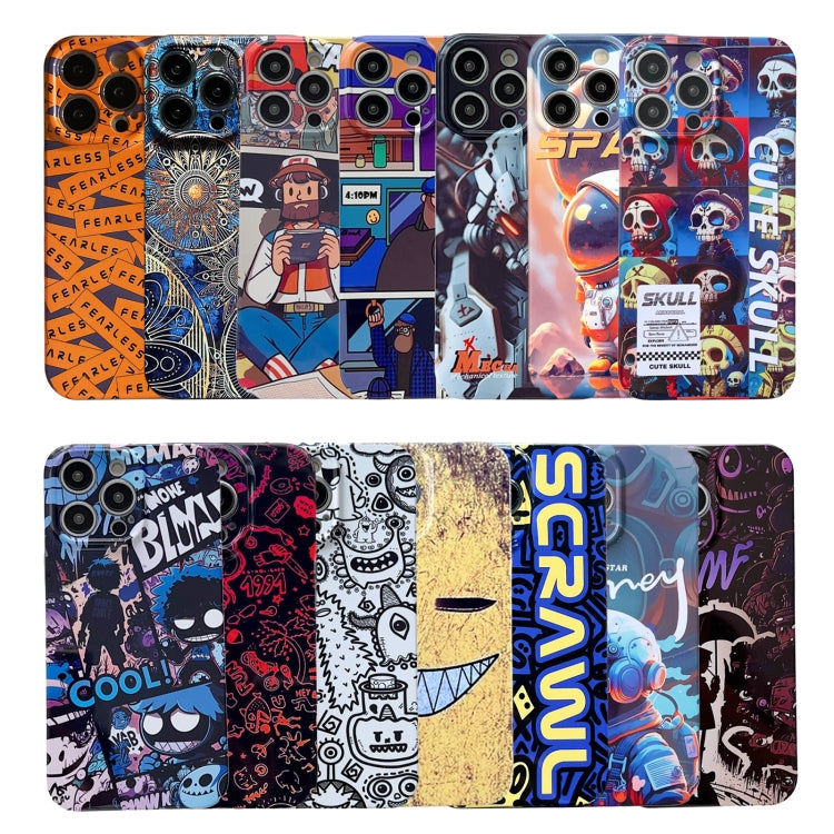 For iPhone 13 Painted Pattern Precise Hole PC Phone Case(Blue Paint Astronaut) - iPhone 13 Cases by PMC Jewellery | Online Shopping South Africa | PMC Jewellery