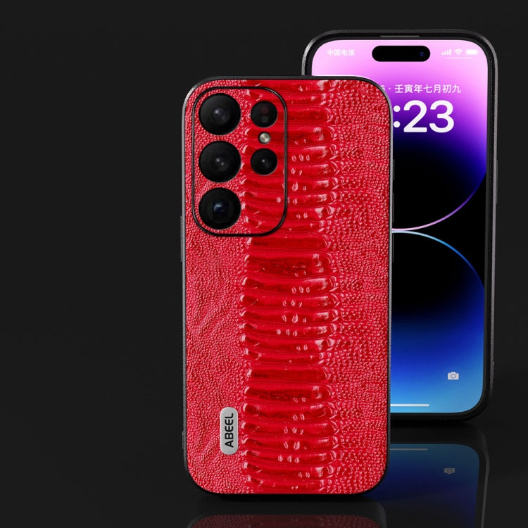 For Samsung Galaxy S23+ 5G ABEEL Genuine Leather Weilai Series Phone Case(Red) - free shipping - PMC TechLife - Order now!