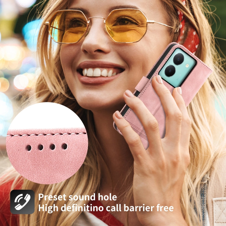 For vivo Y36 Dierfeng Dream Line Leather Phone Case(Pink) - vivo Cases by PMC TechLife | Online Shopping South Africa | PMC TechLife | Buy Now Pay Later Mobicred