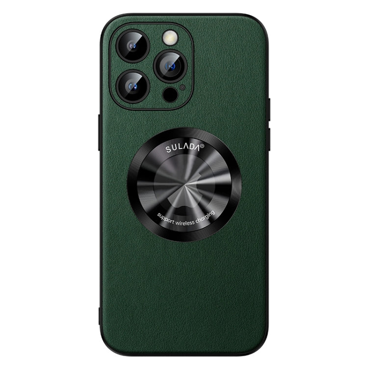 For iPhone 14 Pro SULADA Microfiber Leather MagSafe Magnetic Phone Case(Green) - iPhone 14 Pro Cases by SULADA | Online Shopping South Africa | PMC TechLife