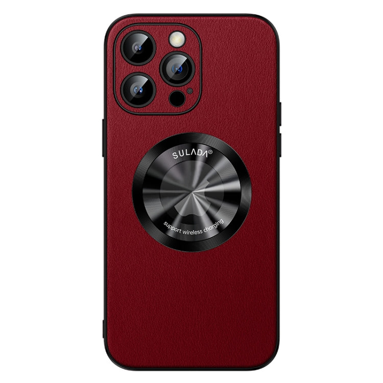 For iPhone 14 Pro SULADA Microfiber Leather MagSafe Magnetic Phone Case(Red) - iPhone 14 Pro Cases by SULADA | Online Shopping South Africa | PMC TechLife