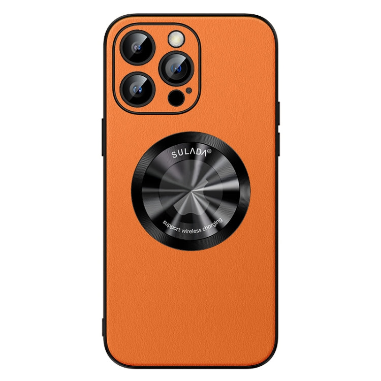 For iPhone 14 Pro SULADA Microfiber Leather MagSafe Magnetic Phone Case(Orange) - iPhone 14 Pro Cases by SULADA | Online Shopping South Africa | PMC TechLife