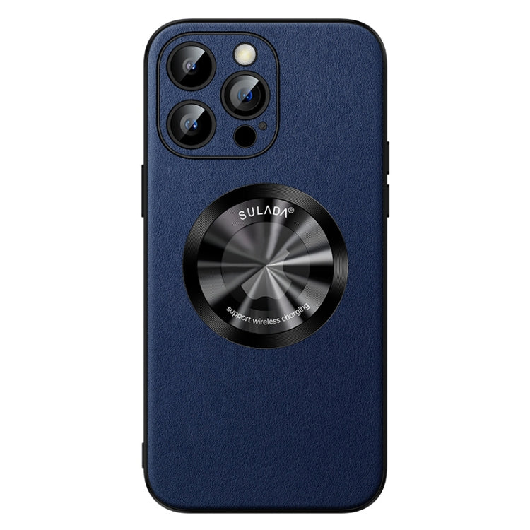 For iPhone 14 Pro Max SULADA Microfiber Leather MagSafe Magnetic Phone Case(Blue) - iPhone 14 Pro Max Cases by SULADA | Online Shopping South Africa | PMC TechLife