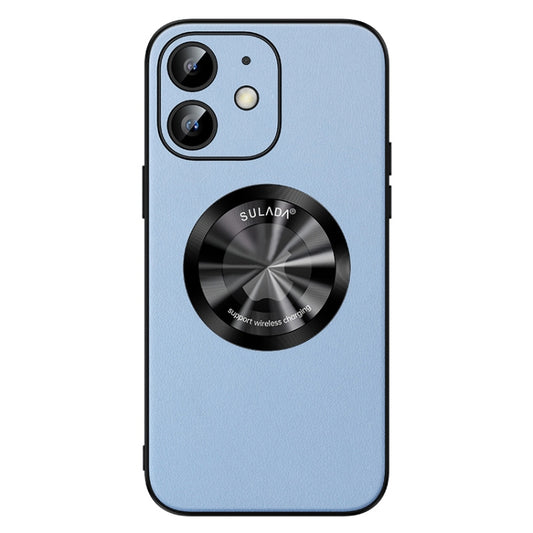 For iPhone 12 SULADA Microfiber Leather MagSafe Magnetic Phone Case(Sierra Blue) - iPhone 12 / 12 Pro Cases by SULADA | Online Shopping South Africa | PMC Jewellery