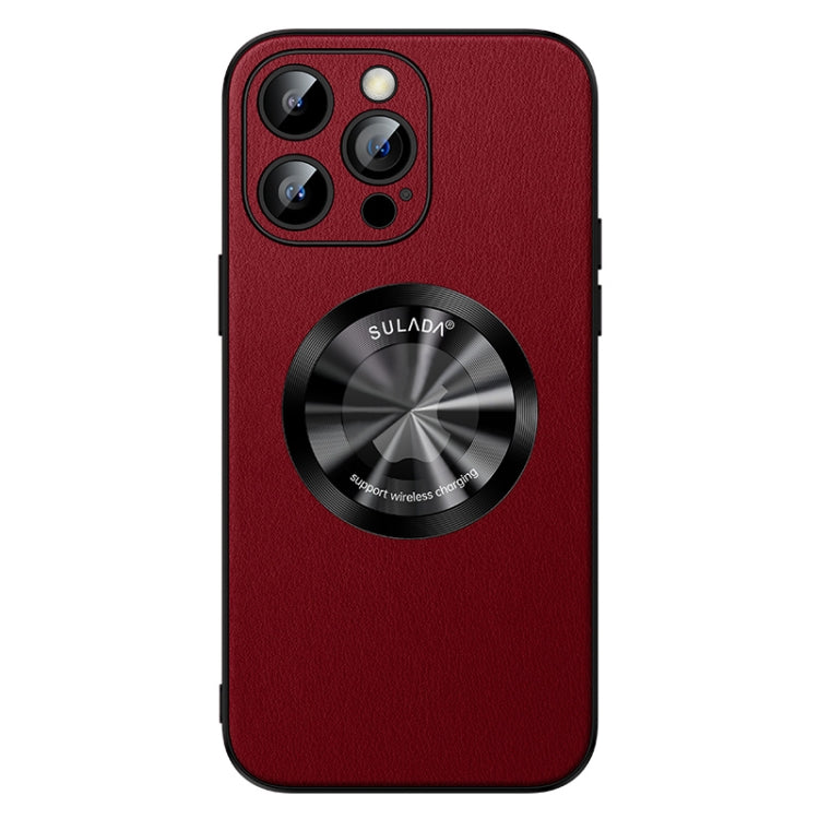 For iPhone 12 Pro Max SULADA Microfiber Leather MagSafe Magnetic Phone Case(Red) - iPhone 12 Pro Max Cases by SULADA | Online Shopping South Africa | PMC Jewellery