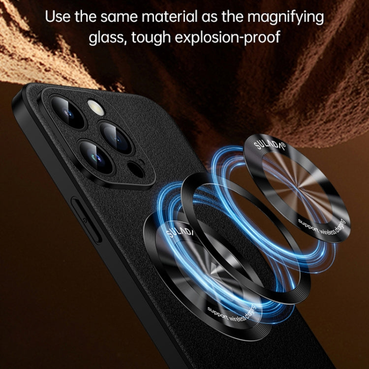 For iPhone 15 Plus SULADA Microfiber Leather MagSafe Magnetic Phone Case(Blue) - iPhone 15 Plus Cases by SULADA | Online Shopping South Africa | PMC TechLife | Buy Now Pay Later Mobicred