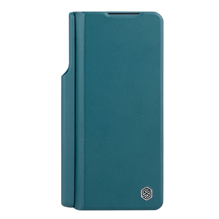 For Samsung Galaxy Z Fold5 NILLKIN QIN Series Pro Sliding Camera Cover Design Leather Phone Case(Cyan) - Galaxy Z Fold5 Cases by NILLKIN | Online Shopping South Africa | PMC Jewellery
