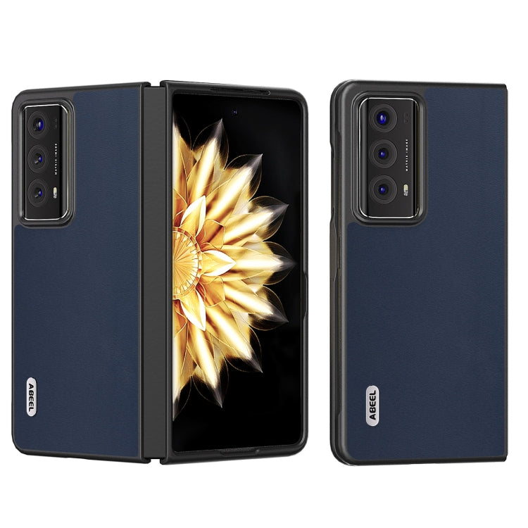For Honor Magic V2 ABEEL Genuine Leather Xiaoya Series Phone Case(Blue) - free shipping - PMC TechLife - Order now!