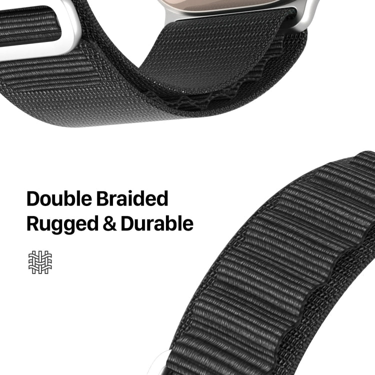 For Apple Watch SE 2023 44mm DUX DUCIS GS Series Nylon Loop Watch Band(Black) - Watch Bands by DUX DUCIS | Online Shopping South Africa | PMC TechLife | Buy Now Pay Later Mobicred