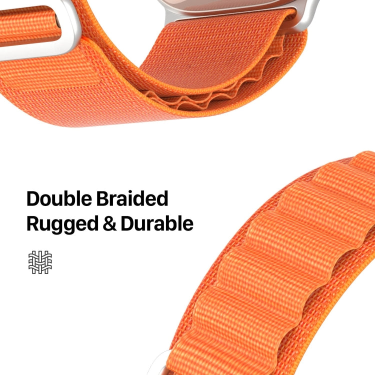For Apple Watch SE 2023 44mm DUX DUCIS GS Series Nylon Loop Watch Band(Orange) - Watch Bands by DUX DUCIS | Online Shopping South Africa | PMC TechLife | Buy Now Pay Later Mobicred